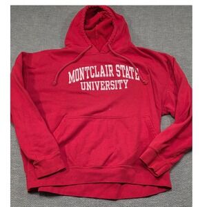 Knights Apparel Montclair State University Hoodie Men XXL Red PulloverSweatshirt